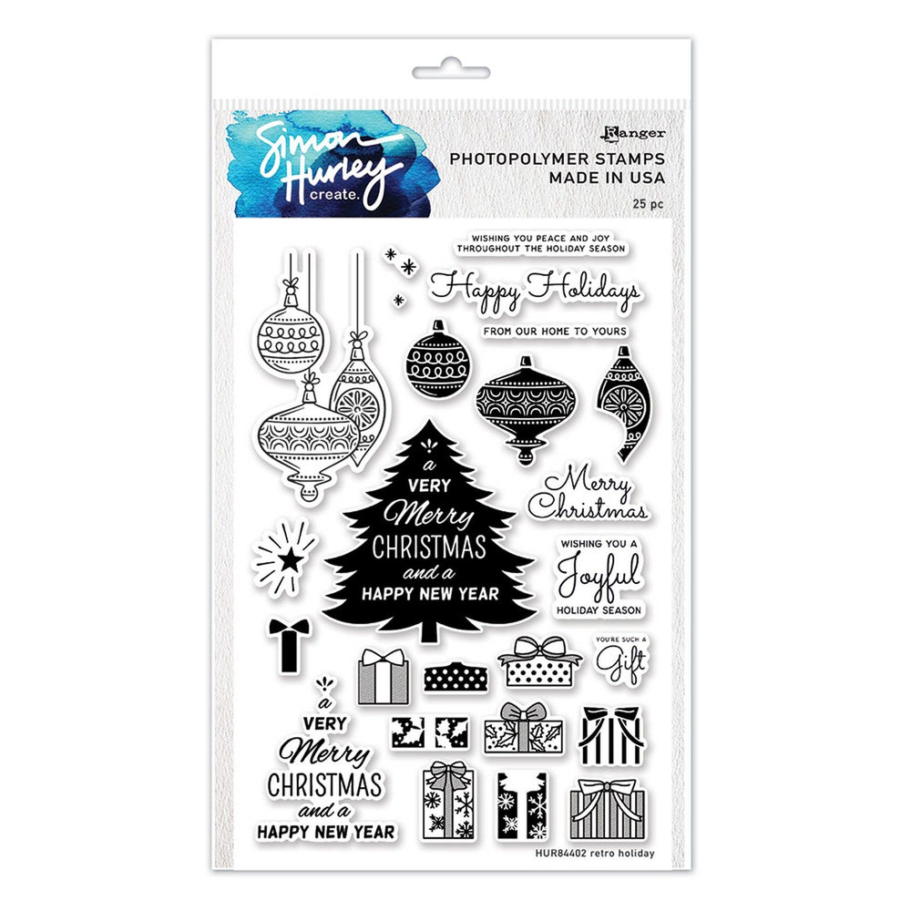 Ranger ink ranger • simon hurley create. clear stamp set retro holiday 15,2x22,86cm