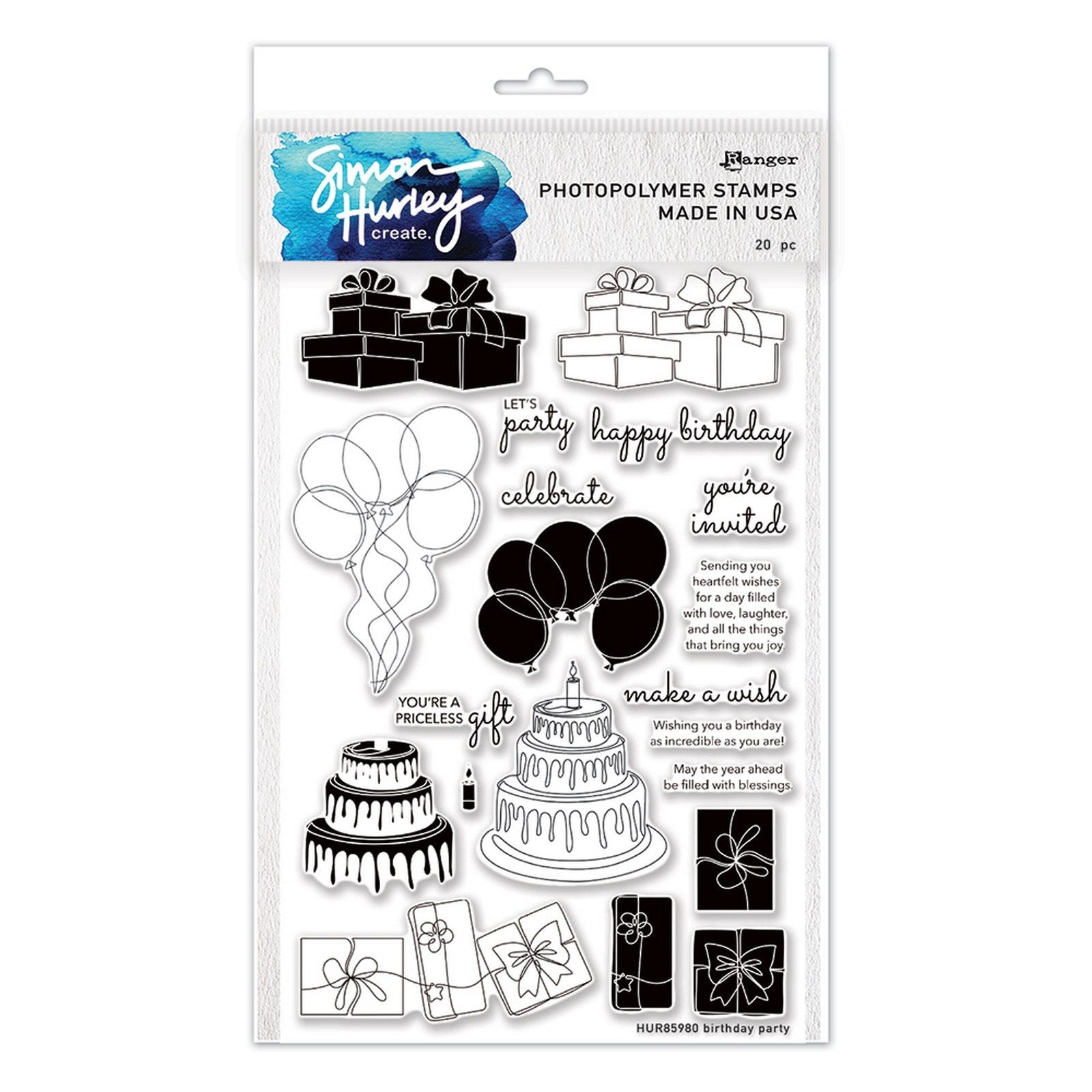 Ranger ink ranger • simon hurley create photopolymer stamps birthday party