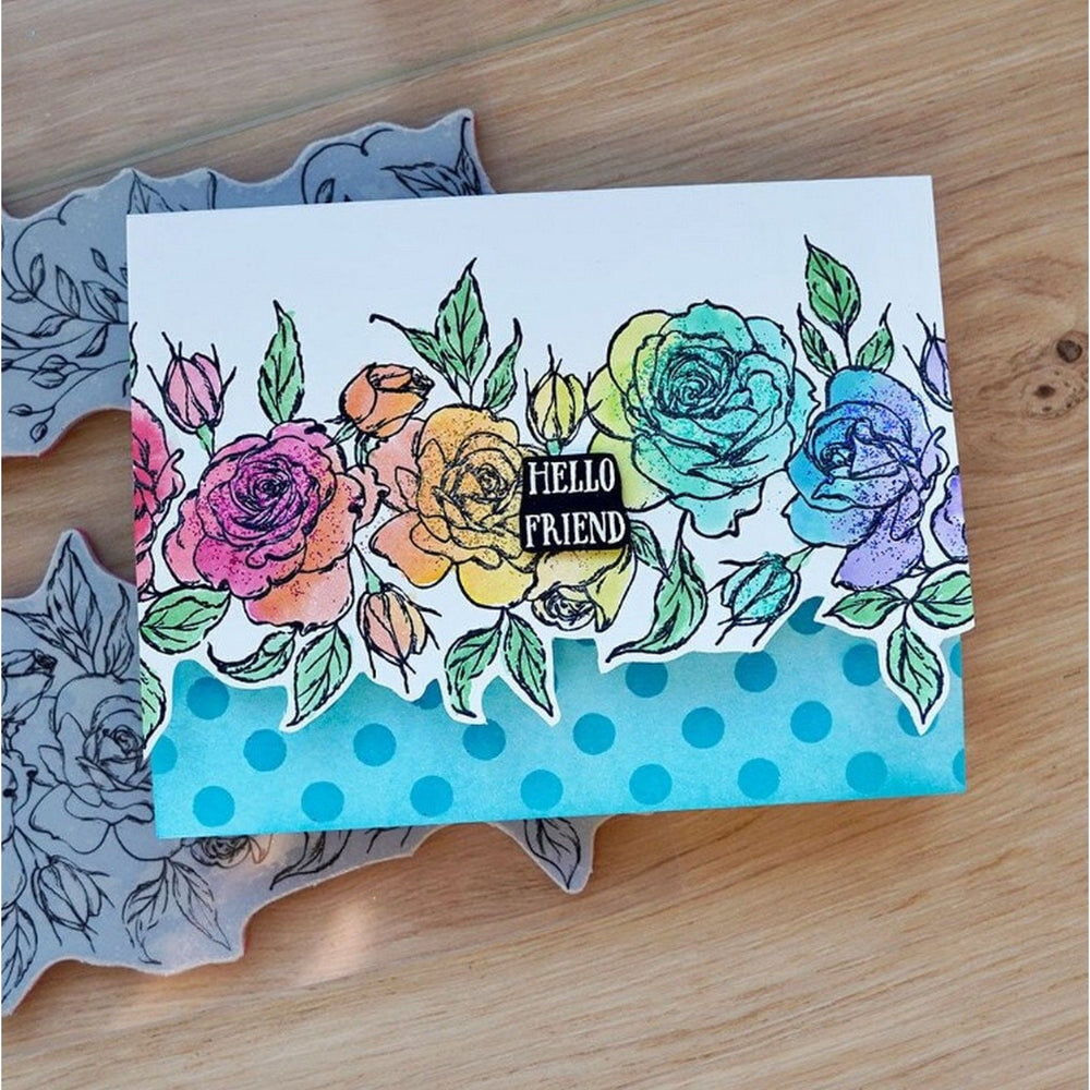 Ranger ink ranger • simon hurley create. cling mount rubber stamp rose borders