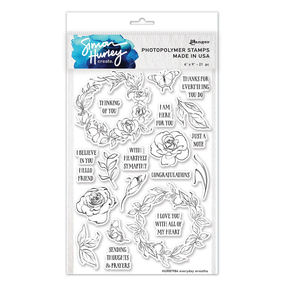 Ranger ink ranger • simon hurley create. photopolymer stamps everyday wreaths