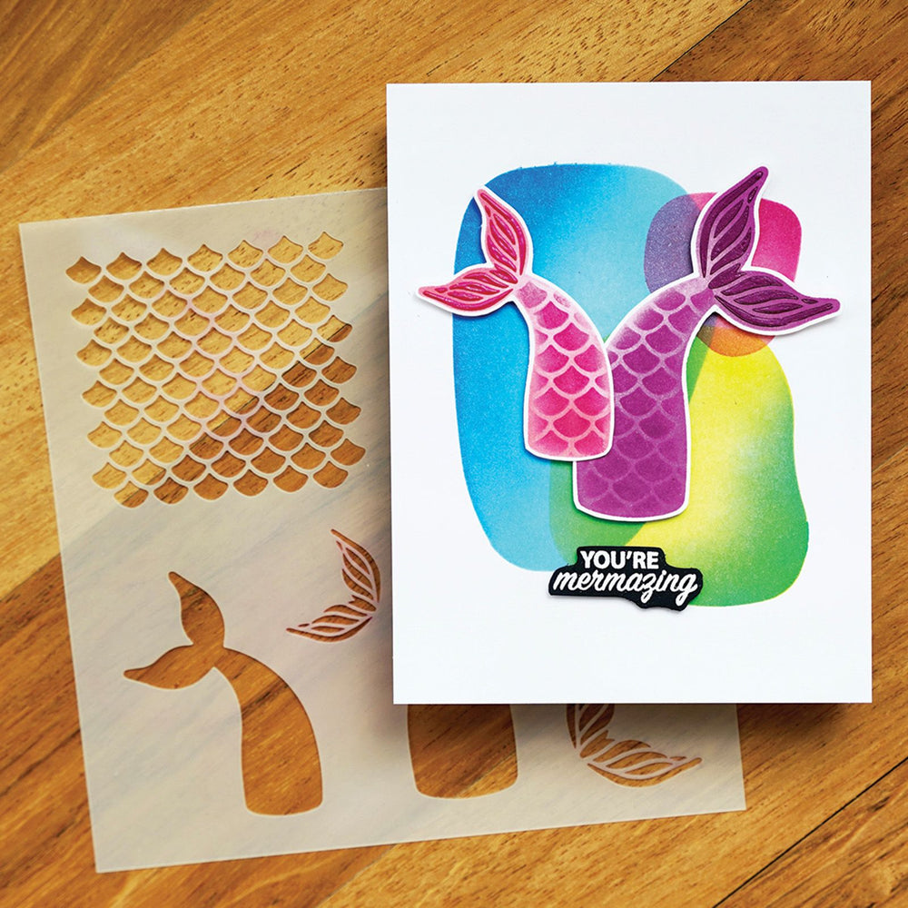 Ranger ink ranger • simon hurley create. stencil mermaid maker