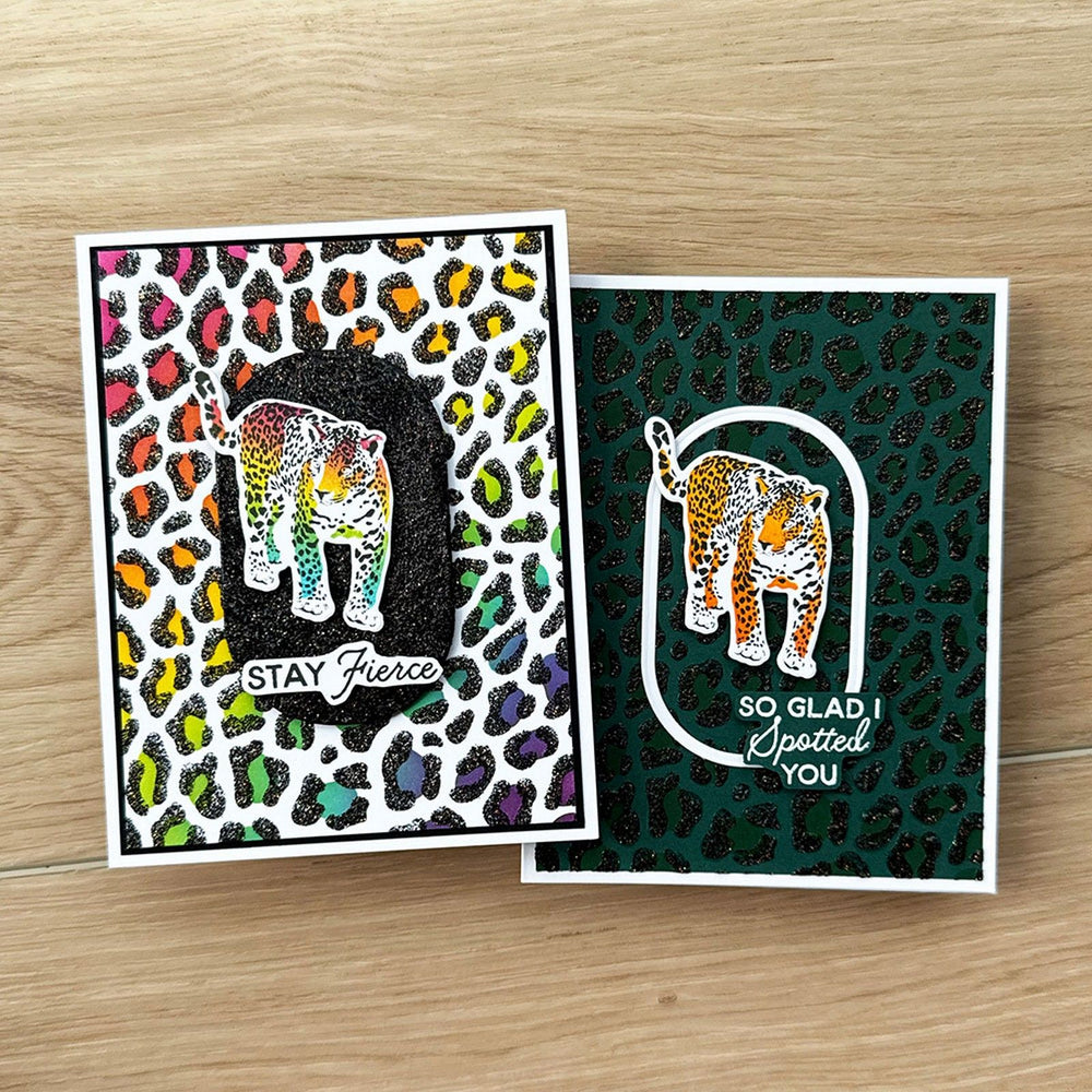 Ranger ink ranger • simon hurley create. stencils leopard 2pcs
