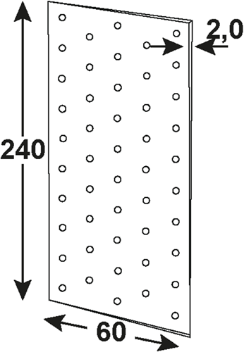 Connex geperforeerde plaat 60x240x2 vz - hv2045