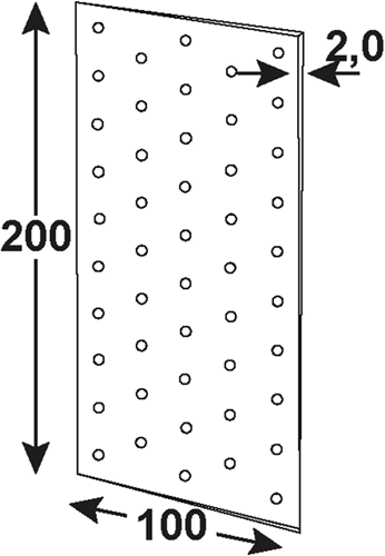 Connex geperforeerde plaat 100x200x2 vz - hv2100