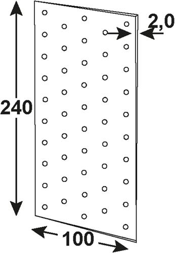 Connex geperforeerde plaat 100x240x2 vz - hv2110