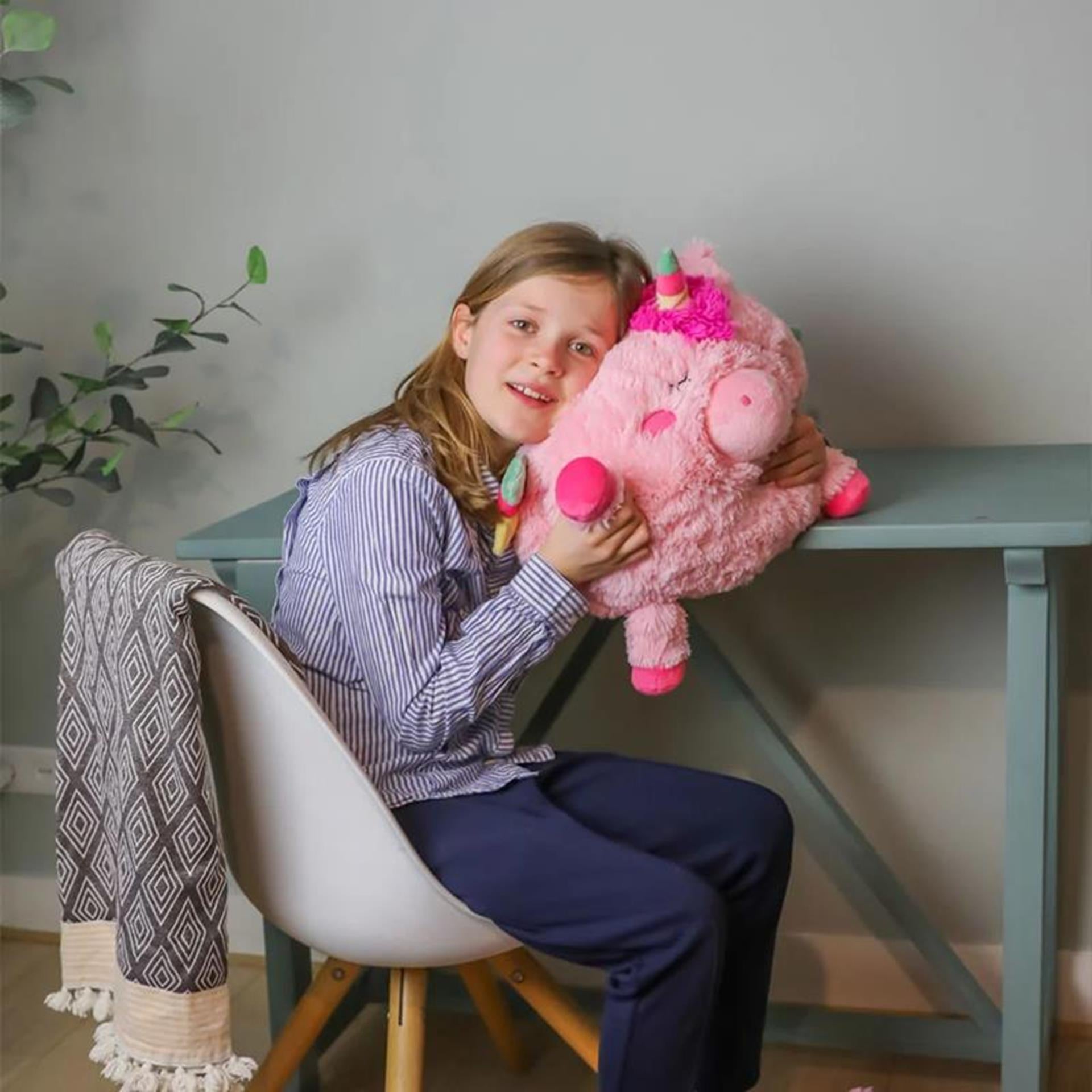 Noxxiez handwarmer knuffelkussen eenhoorn