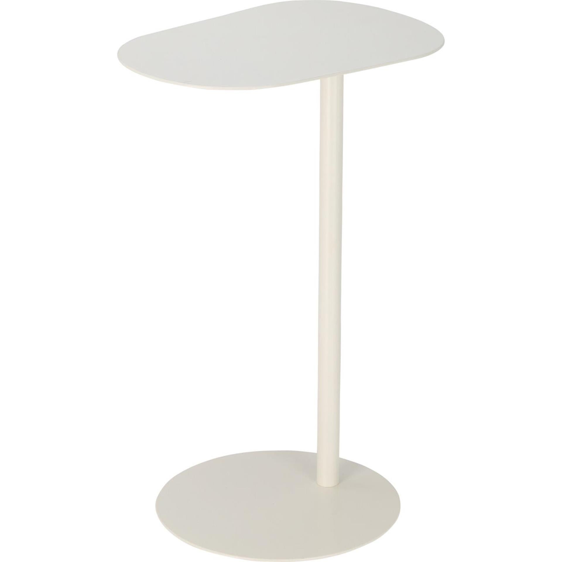 Home styling bijzettafel organisch wit 35x53cm