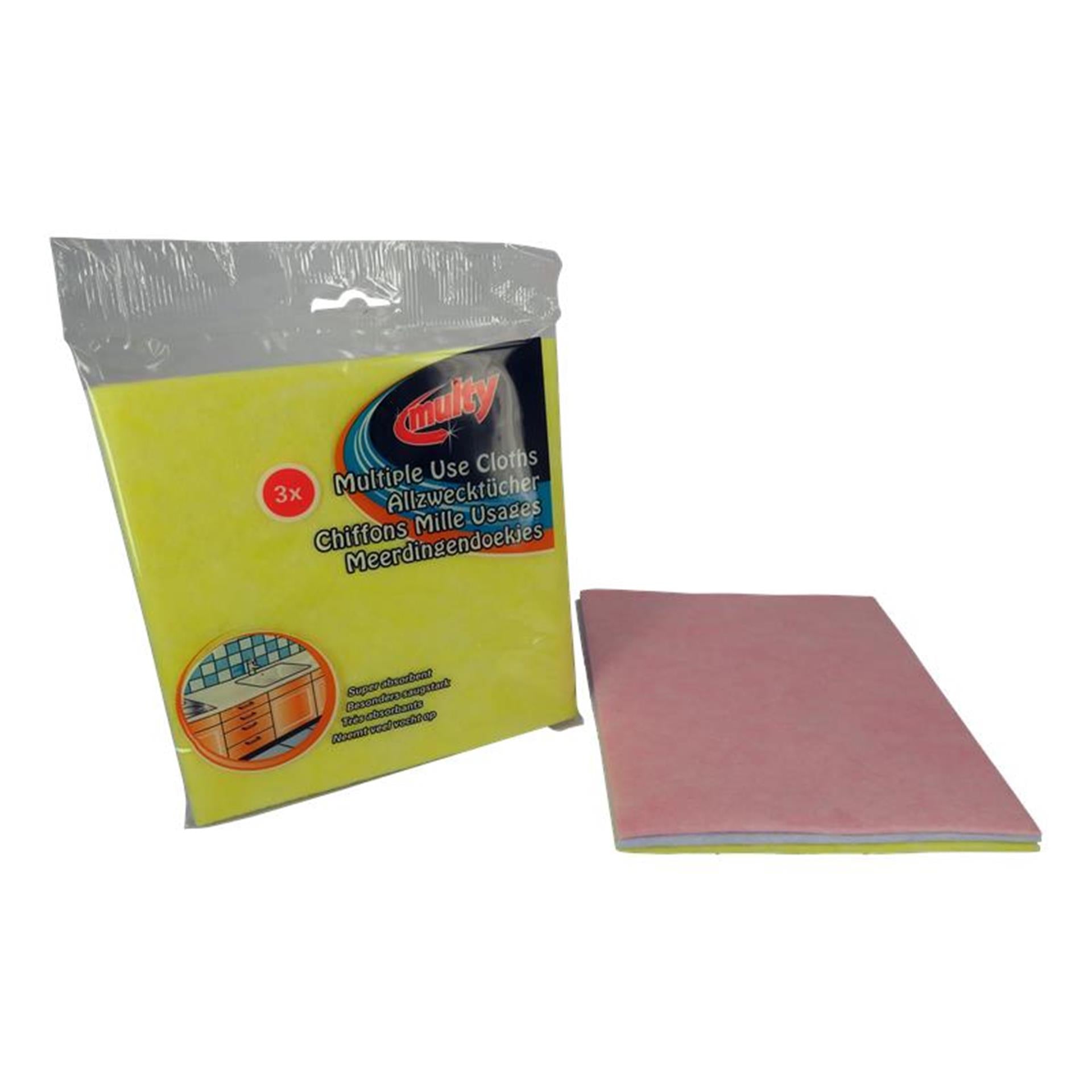 Multy vaatdoekjes viscose pak a 3 stuks