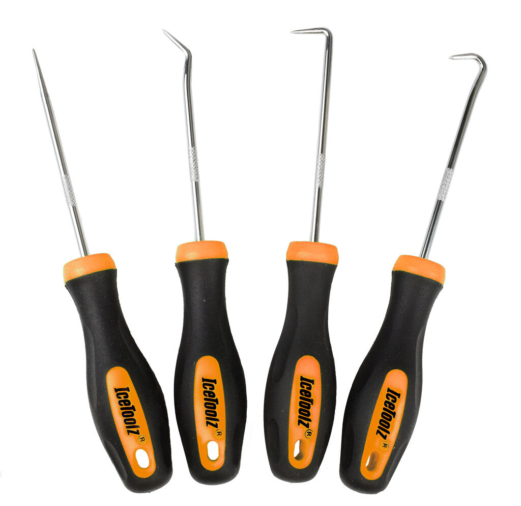 Icetoolz haakset, recht, 45°, 90°, gebogen, 4-delig, 28a4