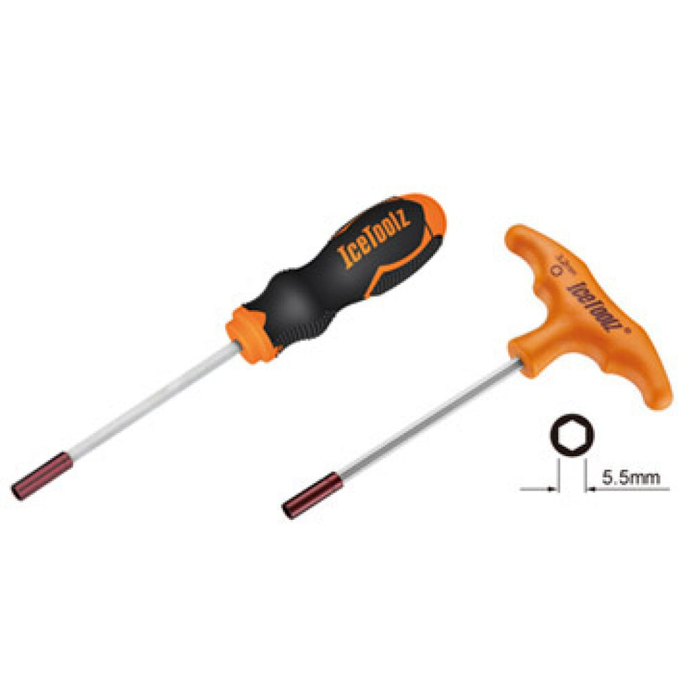 IceToolz Spaaknippelsleutelset 12C5 voor 5,5mm 6-kantige nippels