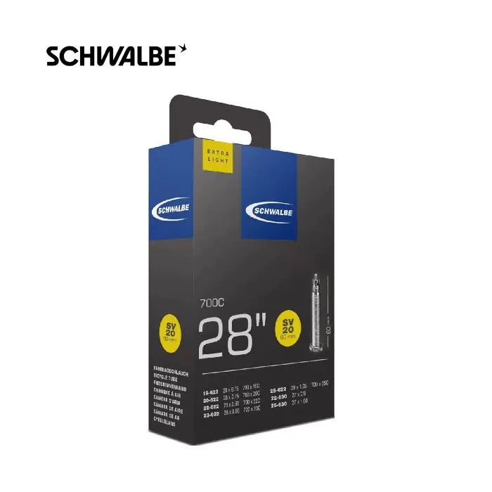 Schwalbe Binnenband sv20 60mm 28 inch race 18 25-622 extra licht 65gr