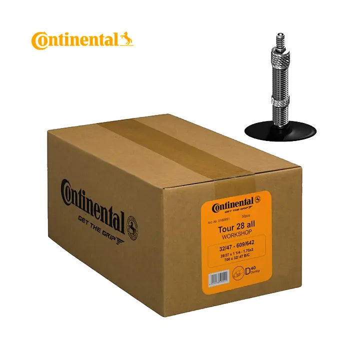 Continental 28x1 5 8x1 3 8 (32 47-622 642) hermetic plus dv 40 mm werkplaatsdoos oe (50 stuks) 0180283 conti