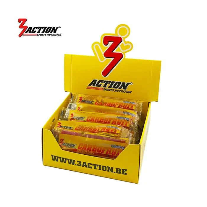 3action carbofruit strawberry 37,5 gram - displaydoos 25 stuks - 1202030001