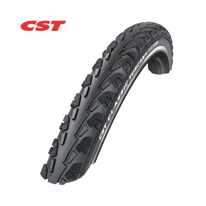 Cst klassiek Toscane (1mm anti-lek) zwart met reflectie. 28x1,50, etrto 40-622