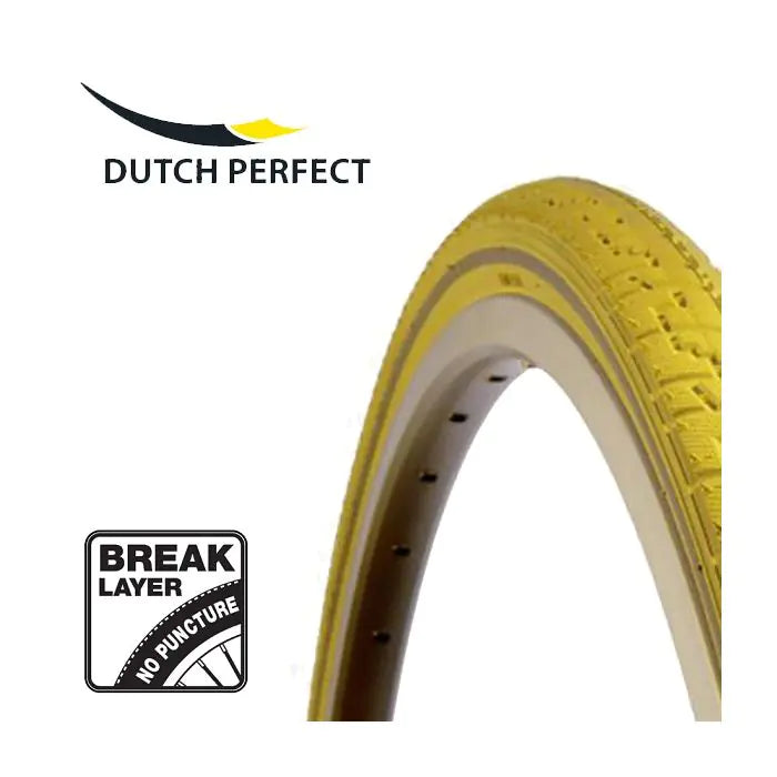 Dutch perfect buitenband 28 x 1 ½ 40-635 geen lek - geel + reflectie