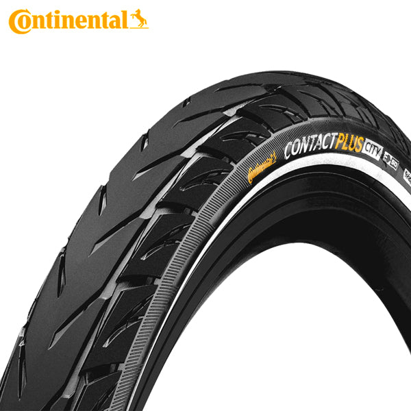 Continental contact plus city clincher tyre 26x2.15 e-50 reflex, zwart bandenmaat 55-559 | 26x2,15