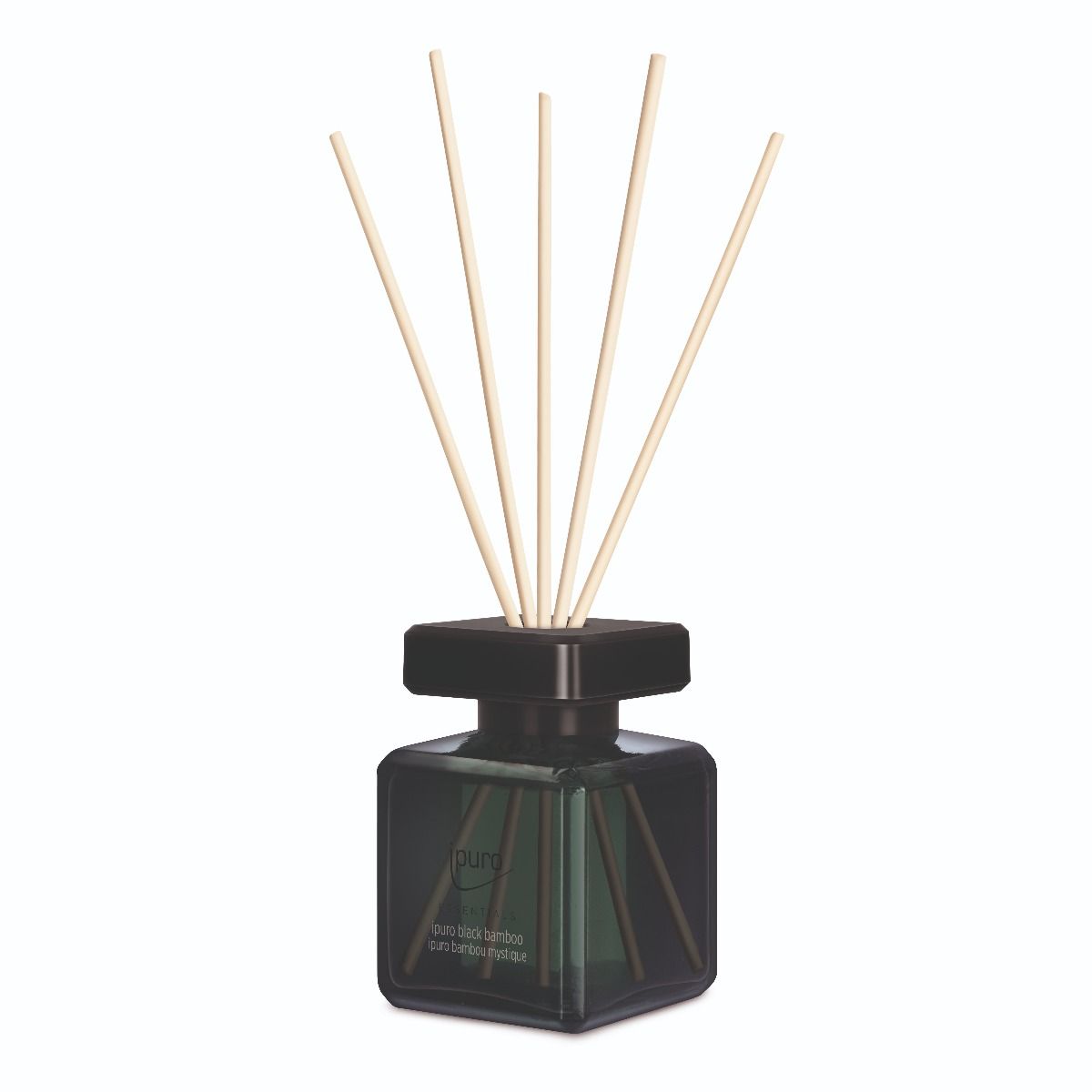 Ipuro 6 stuks geurverspreider zwart bamboe 100 ml