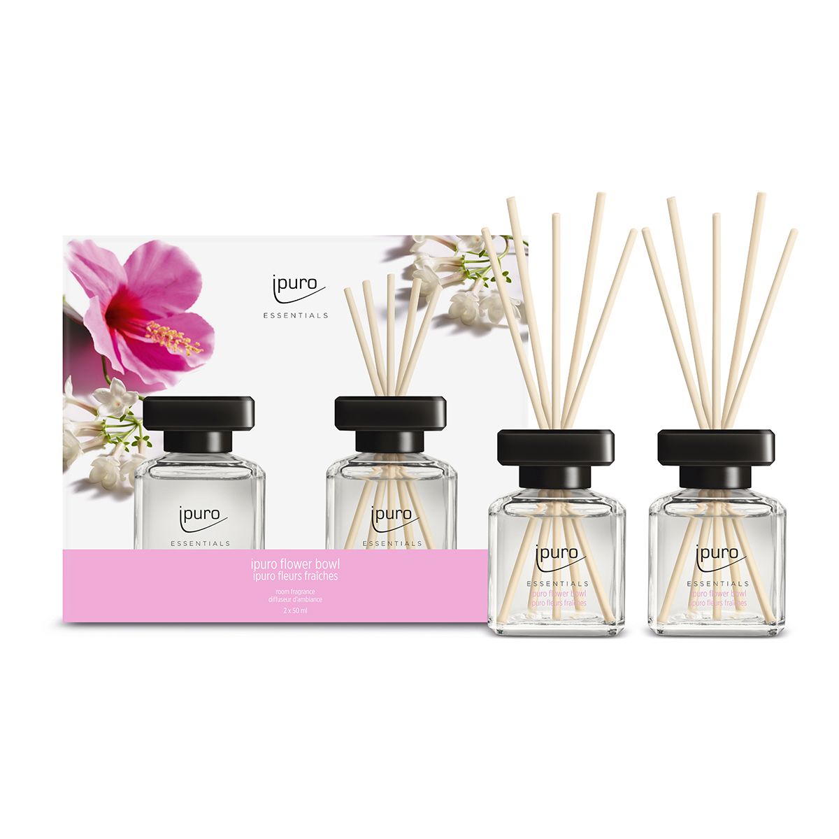 Ipuro geurdiffuser flower bowl 2 x 50 ml