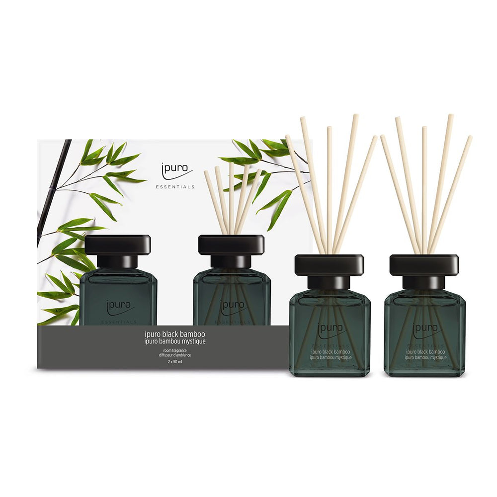 Ipuro geurverspreider zwarte bamboe 2 x 50 ml