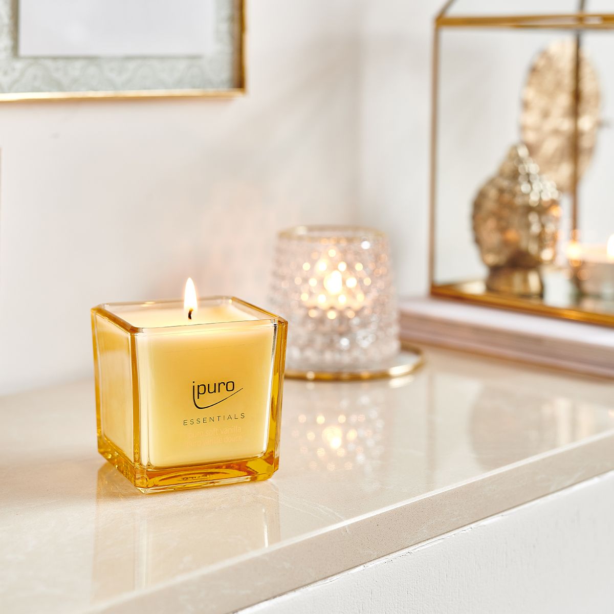 Ipuro geurkaars zachte vanille 125gr.