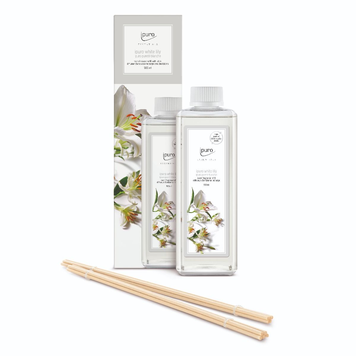 Ipuro geurverspreider navulling witte lelie 500ml