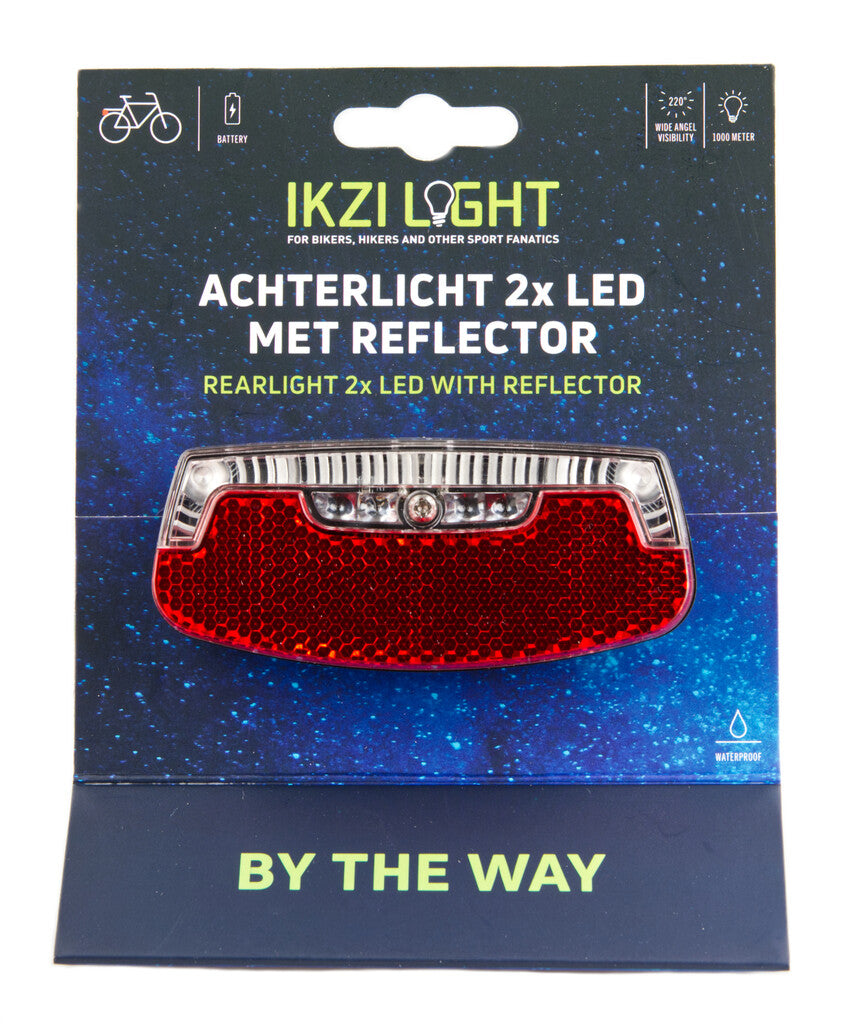Ikzi achterlicht 2-leds trouwens batterijkaart
