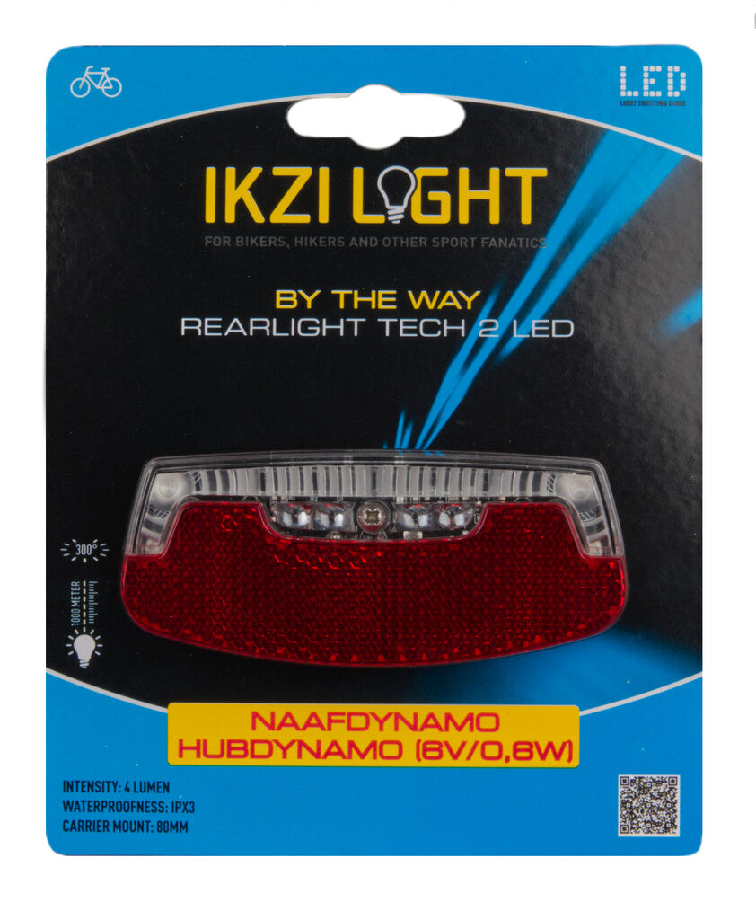 Ikzi achterlicht 2-leds overigens naafdynamo kaart