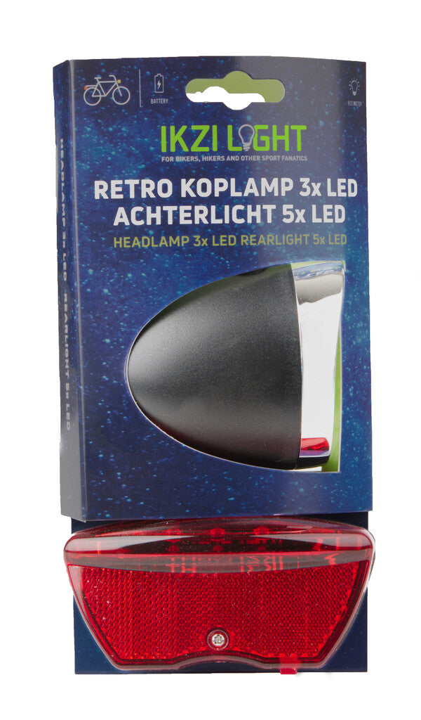 verlichtingsset Retro batterij led zwart