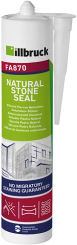 Illbruck fa870 natuursteenkit glanzend wit 310ml koker - fa870378736