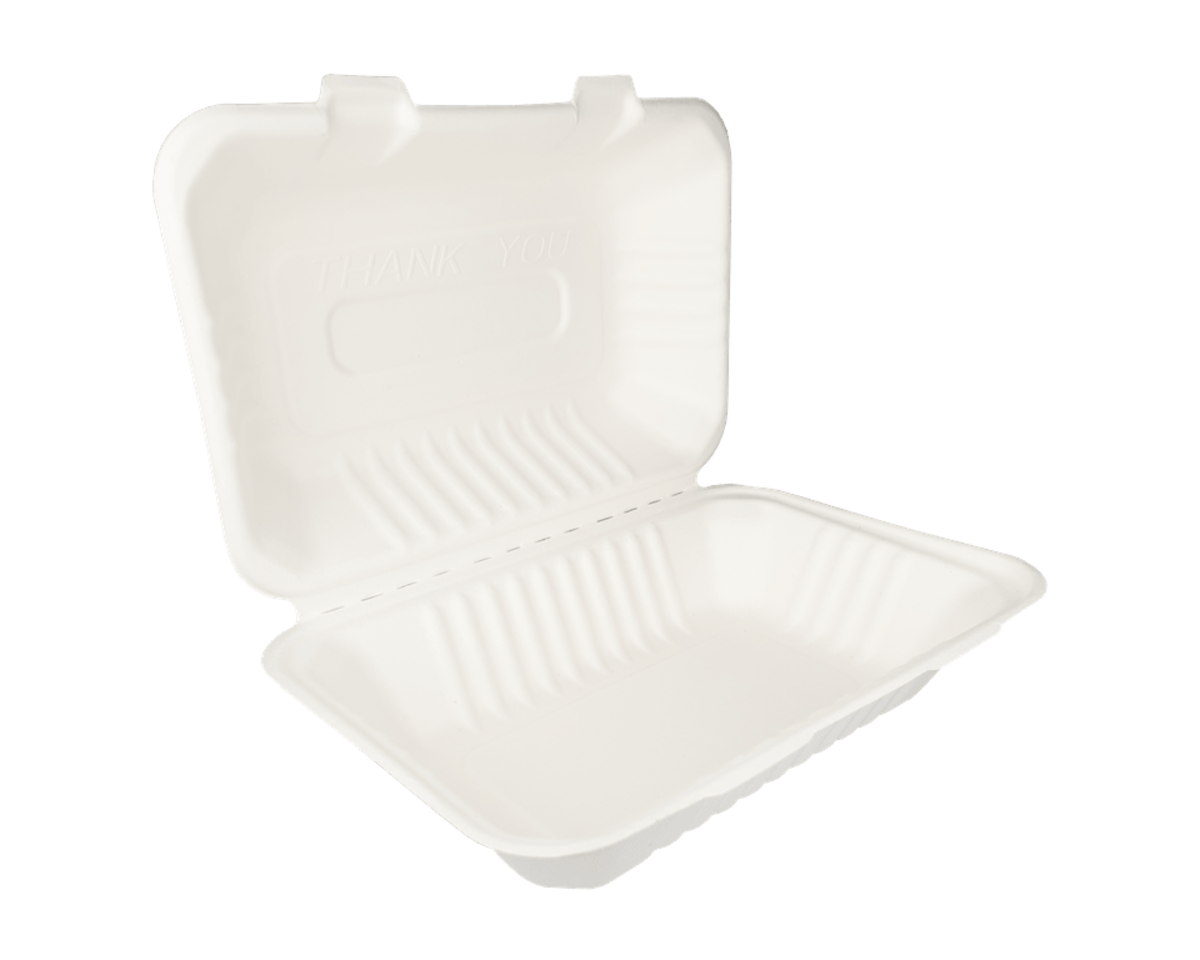 Menubak 1-vaks 230x155x83mm suikerriet pfas-vrij (50 stuks)