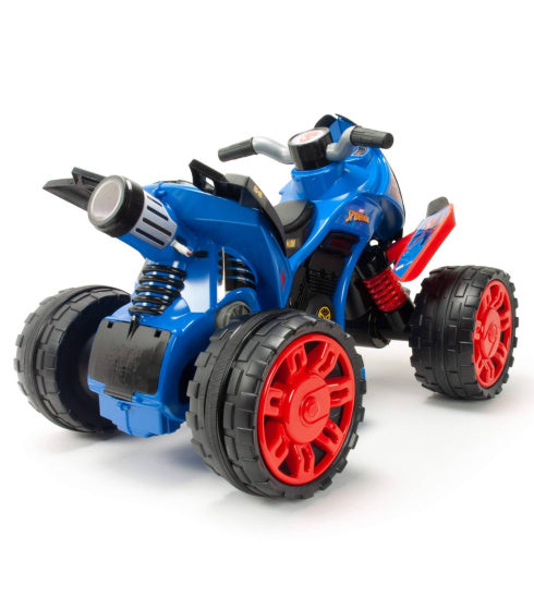 Spider-Man The Beast accuvoertuig quad 12V blauw rood