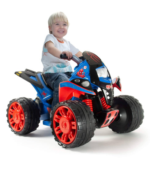 Spider-Man The Beast accuvoertuig quad 12V blauw rood