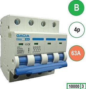 Enzo gacia installatieautomaat 63a. b kar 4p gacia - 4517830