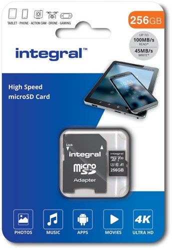 Enzo integral micro sd geheugenkaart v30 256gb - 9500415