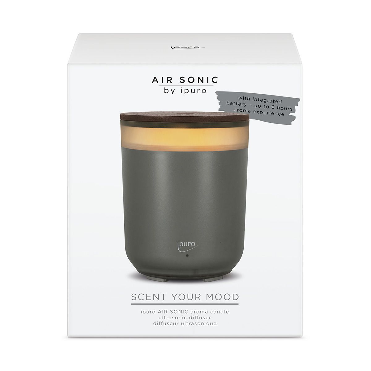 Ipuro air sonic aromakaars grijs