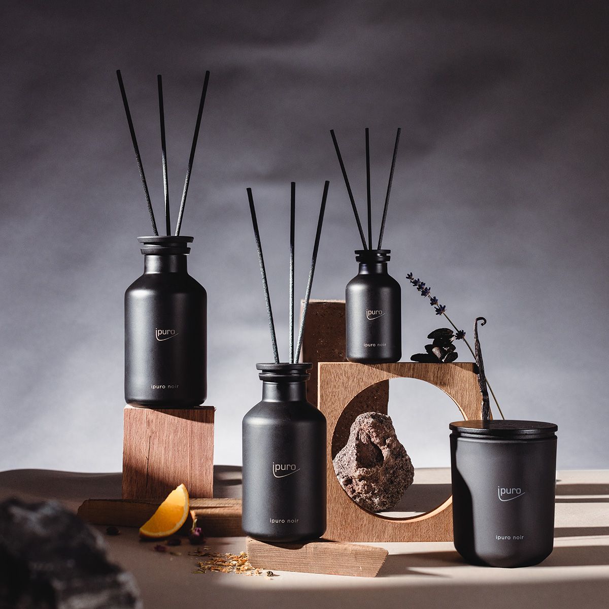 Ipuro geurverspreider zwart 240ml