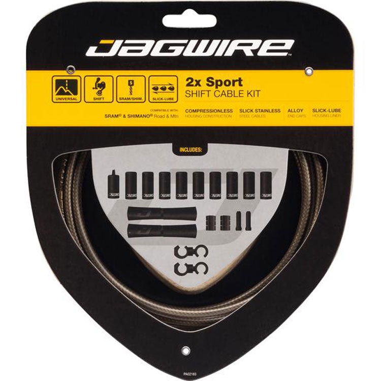 Jagwire 2x sport shift kit - sterling silver