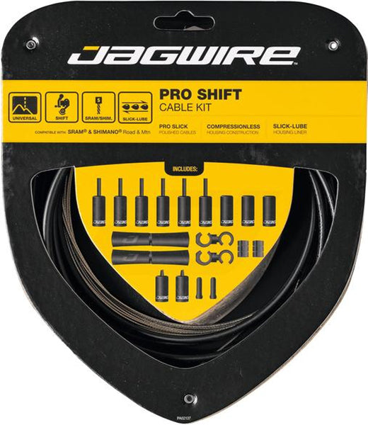Jagwire pro shift 2-speed shift cable set | stealth black