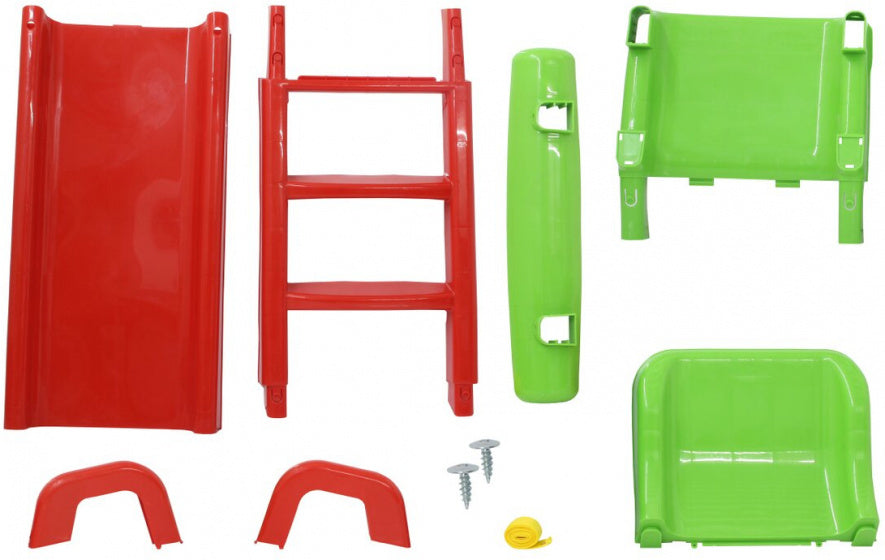 Grappige glijbaan junior 145 x 59 x 79 cm rood groen