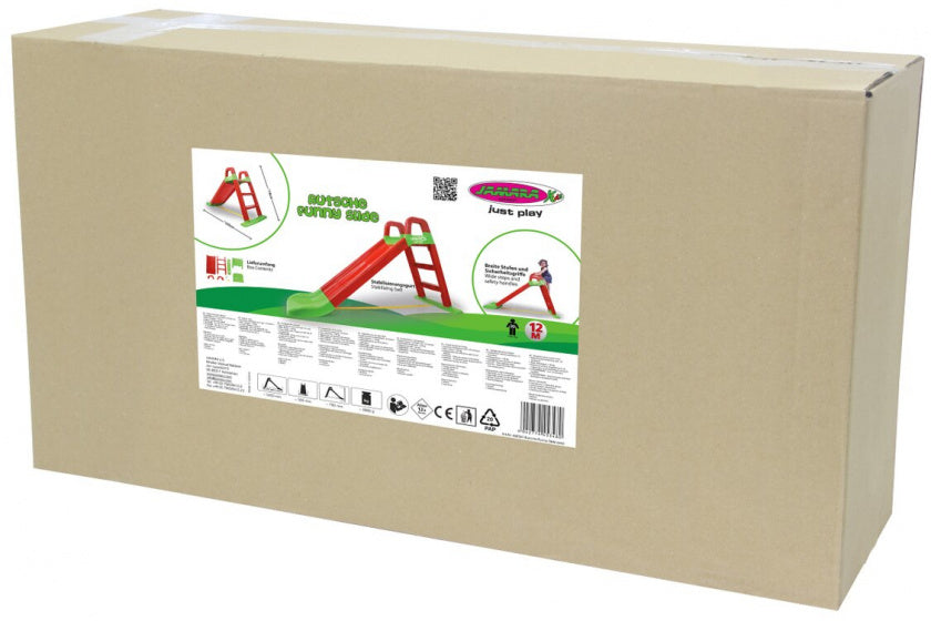 Grappige glijbaan junior 145 x 59 x 79 cm rood groen