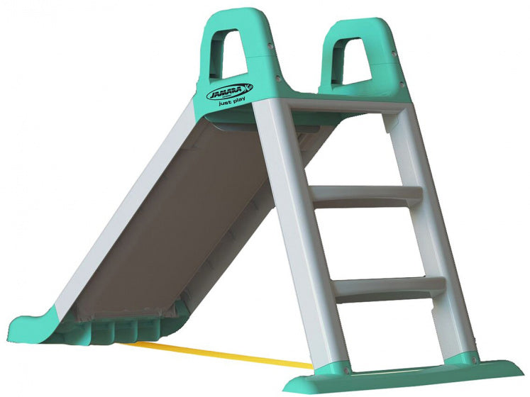 Grappige glijbaan junior 145 x 59 x 79 cm turquoise grijs