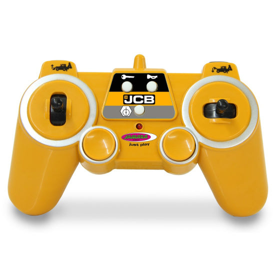 Radiografische JCB graaflaadmachine 1:20 geel