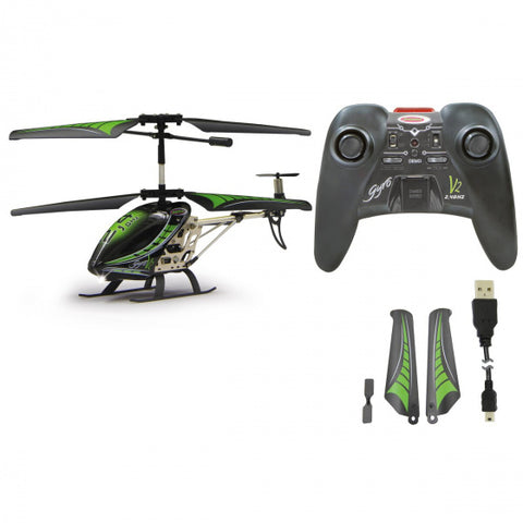 RC Gyro V2 helikopter jongens 2,4GHz 23 cm groen