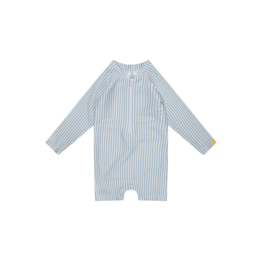 Blauwe strepen | blauw wit uv zwempak jongens