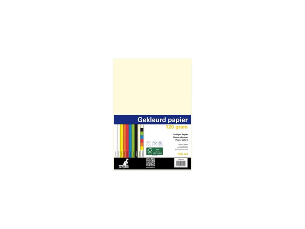 Kangaro papier - a4 - 120 gram fsc - pak 100 vel - roomwit