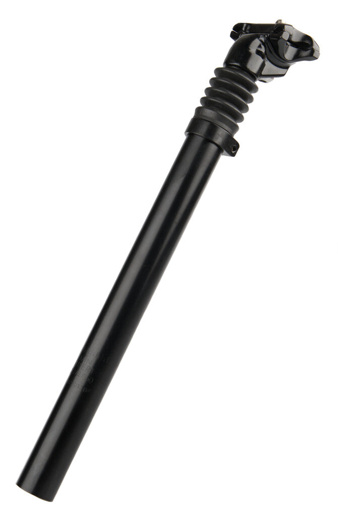 Kalloy zadelpen verend ø27,2 350mm aluminium - zwart