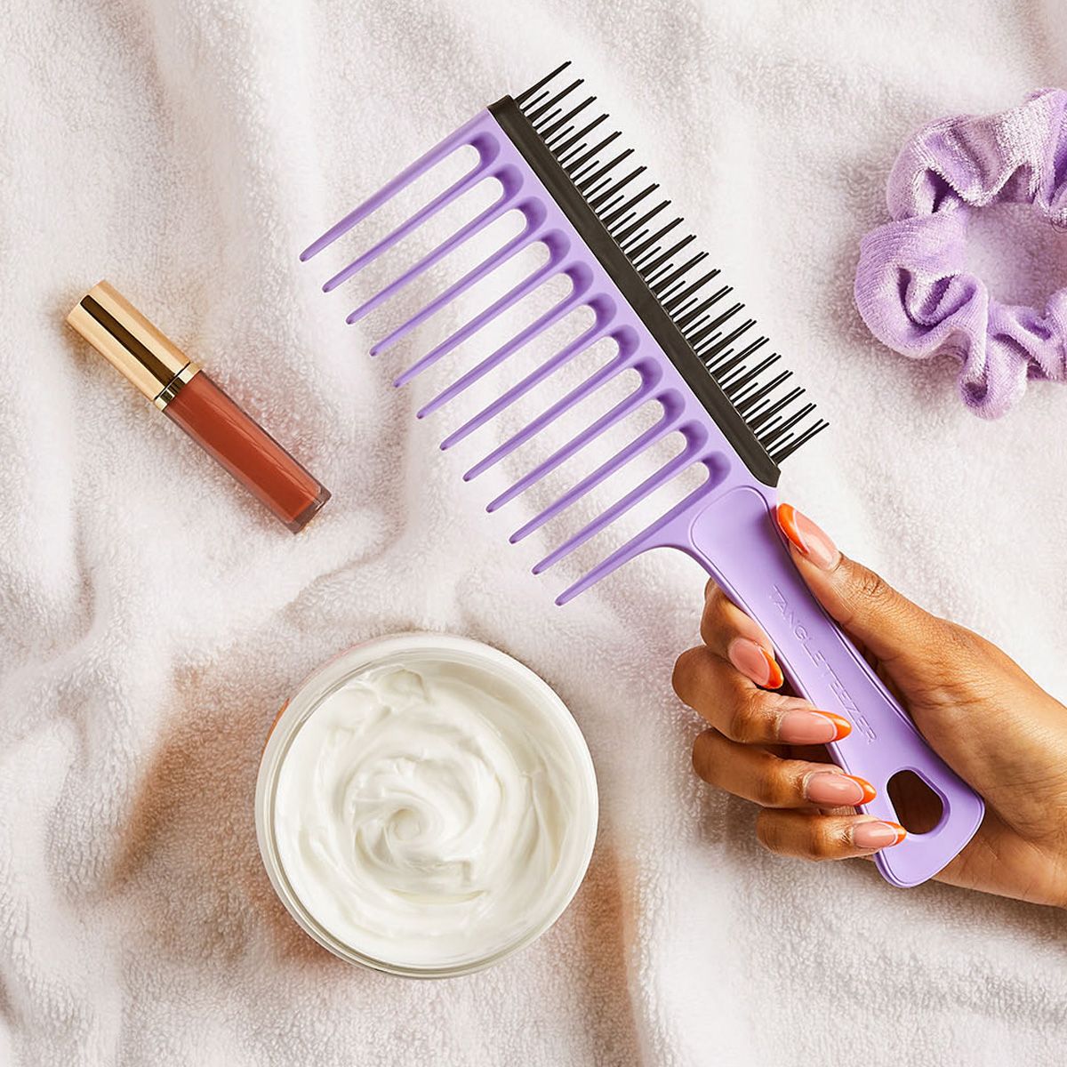 Tangle Teezer kam met brede tanden voor krullend haar lila