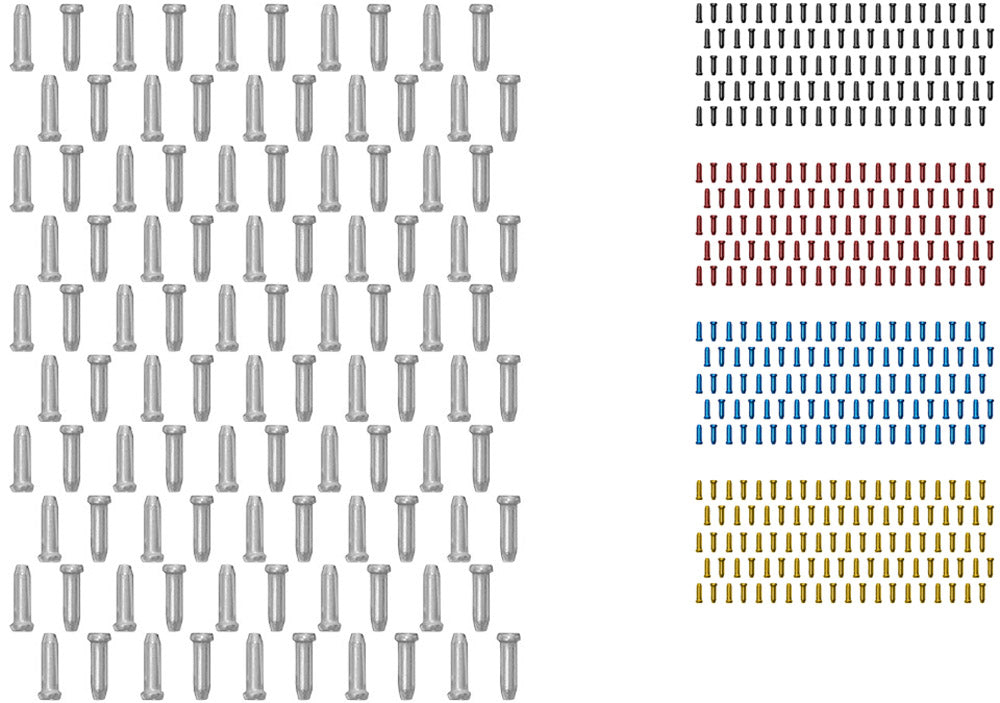 Katana endcaps shift brake cable (100 pieces) | silber