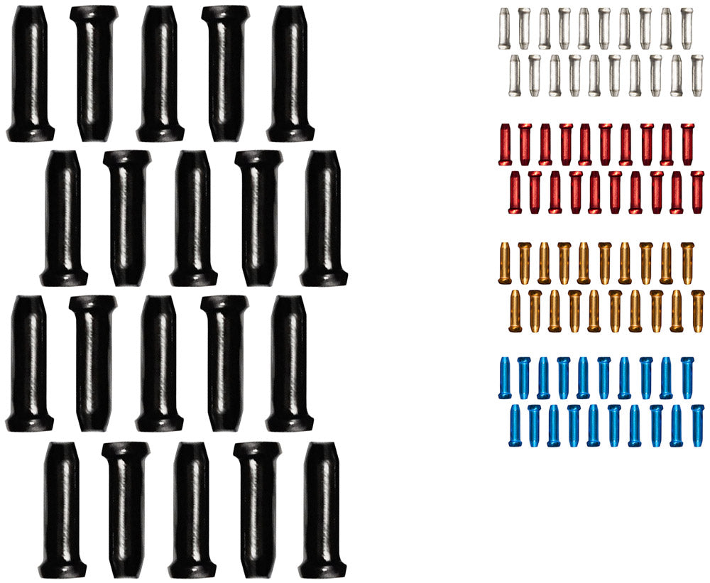 Katana endcaps shift brake cable (20 pieces) | silber