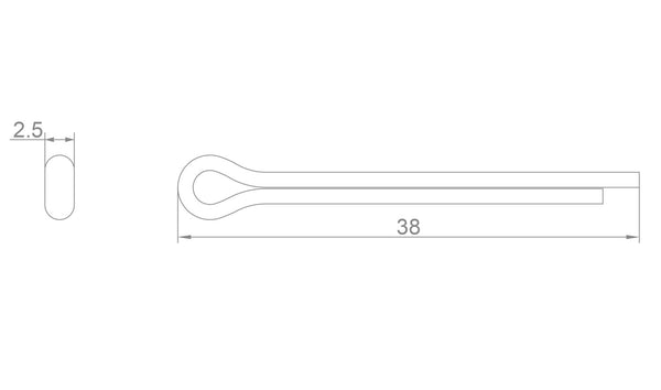 Katana split pins for shimano sram avid disc pads (2 pieces)